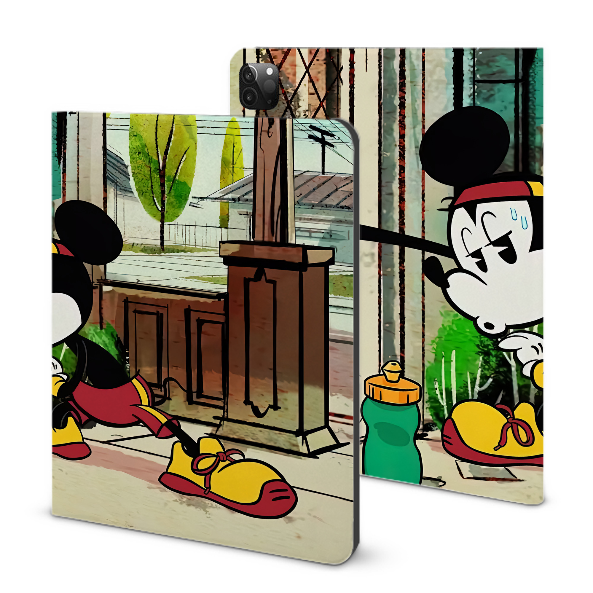 （画像用） ミッキーマウス Mickey Mouse IPadケース ペンホルダー付き ブックスタイルデザイン